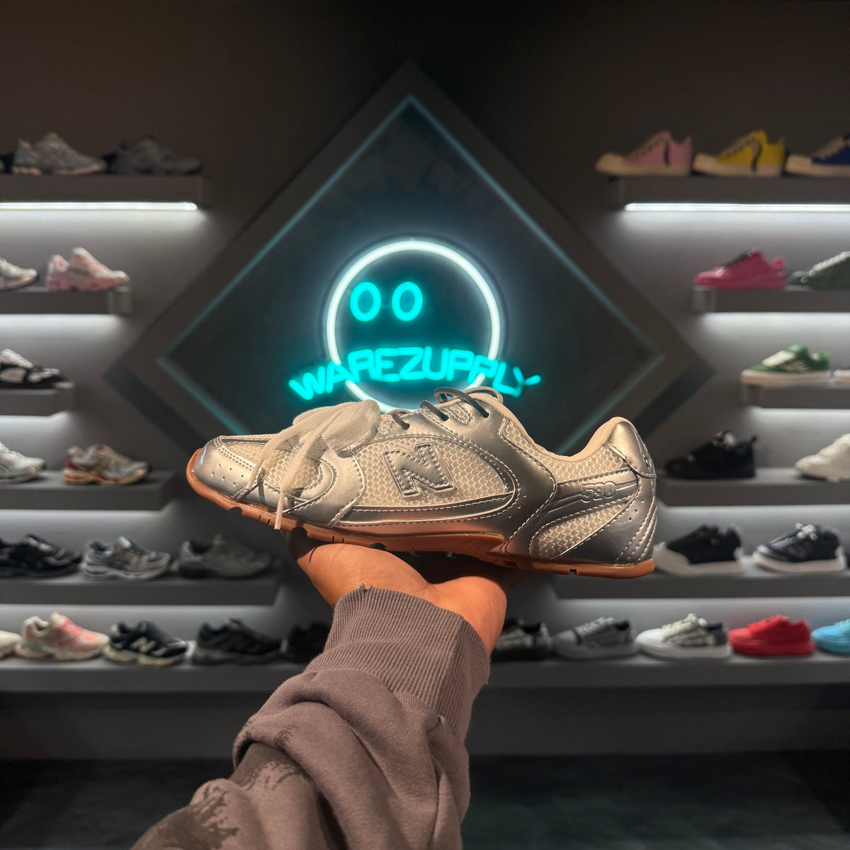 New Balance 530 Miu Miu metallic silver