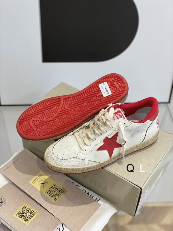 Golden goose ballstar white red star