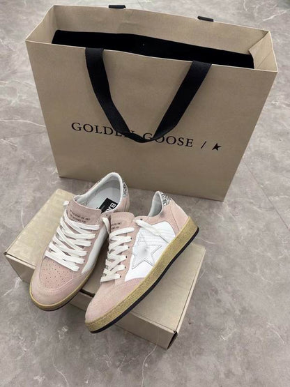 Golden goose ballstar pink white