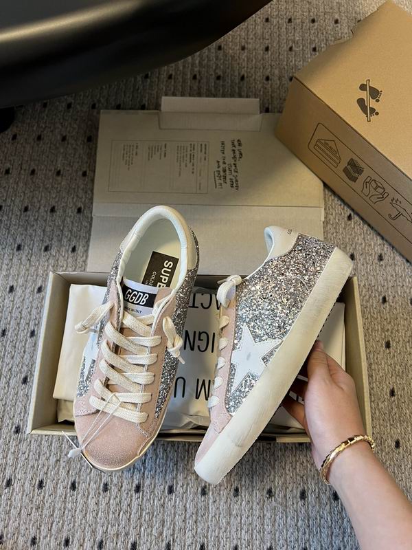 Golden goose star glittery pink
