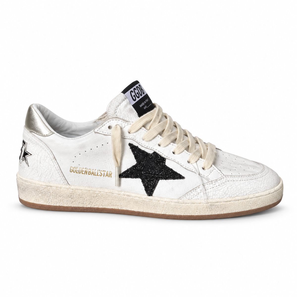 Golden goose ballstar glitter black star