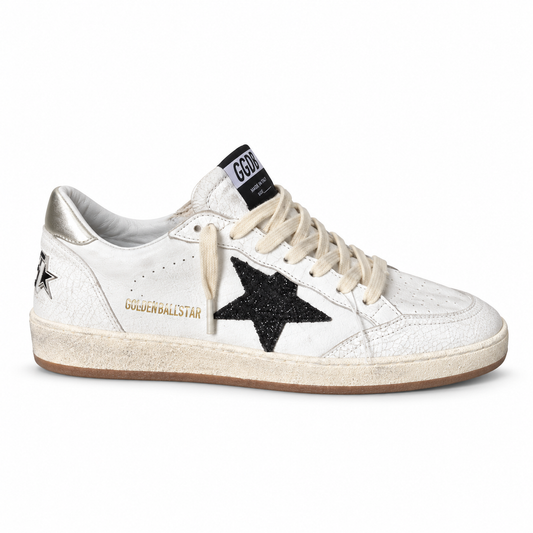 Golden goose ballstar glitter black star