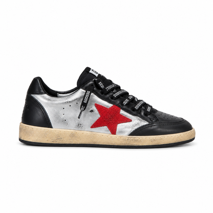 Golden goose ballstar black red star
